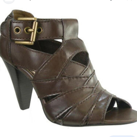 COACH Harah Peep Toe Leather straped Sandals - Picture 1 of 1